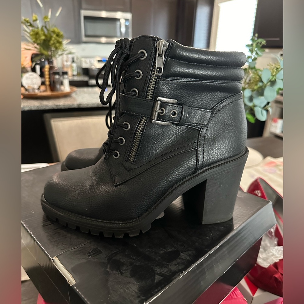 Torrid Faux Leather Lace-Up Hiker - Black